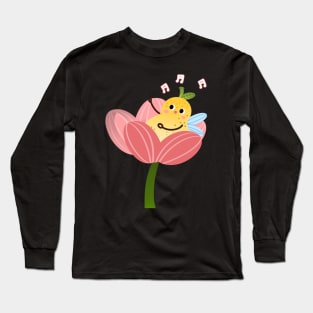 Singing In The Flowers, Cute Pear Long Sleeve T-Shirt